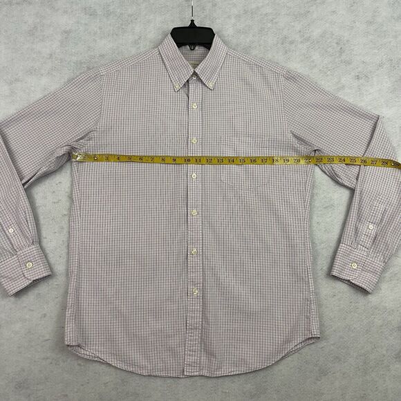 J Crew Shirtings Shirt Mens Medium Plaid Washed Tailored Fit Button Up Casual - Picture 6 of 12